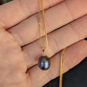 18K Gold Natural Pearl Pendant